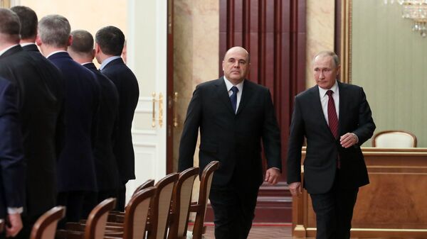 Russian President Vladimir Putin holds meeting with new government. January 21, 2020. - Sputnik International