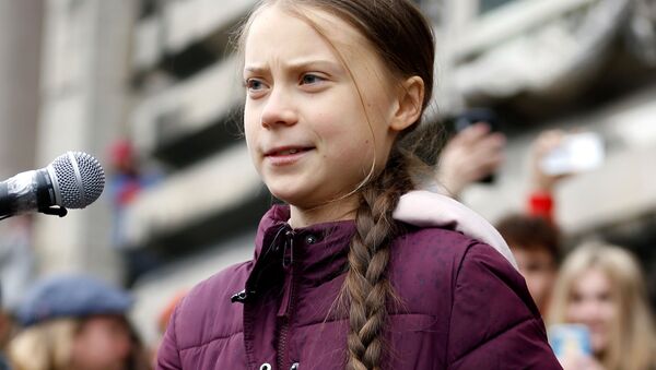 Swedish teenage climate activist Greta Thunberg takes part in a demonstration of the Fridays for Future movement in Lausanne, Switzerland January 17, 2020 - Sputnik International