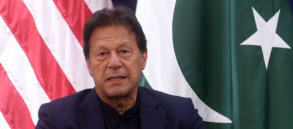 Pakistan's Prime Minister Imran Khan attends a bilateral meeting with U.S. President Donald Trump at the 50th World Economic Forum (WEF) annual meeting in Davos, Switzerland, January 21, 2020 - Sputnik International