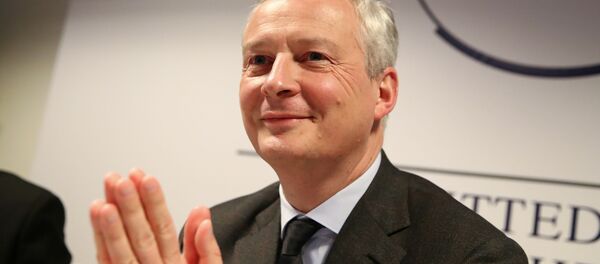 France's Economy Minister Bruno Le Maire addresses a news conference during the 50th World Economic Forum (WEF) in Davos, Switzerland, January 22, 2020 - Sputnik International