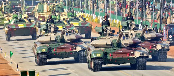 Indian Army's tanks are displayed during the full dress rehearsal for the Republic Day parade in New Delhi, India, January 23, 2020 - Sputnik International