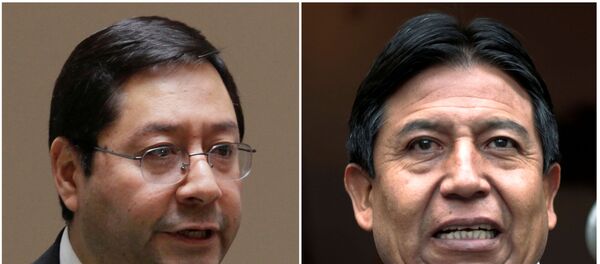 Bolivia's then Minister of Economy and Finance Luis Arce Catacora  and then Foreign Minister David Choquehuanca - Sputnik International