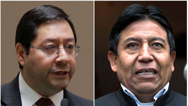 Bolivia's then Minister of Economy and Finance Luis Arce Catacora  and then Foreign Minister David Choquehuanca - Sputnik International