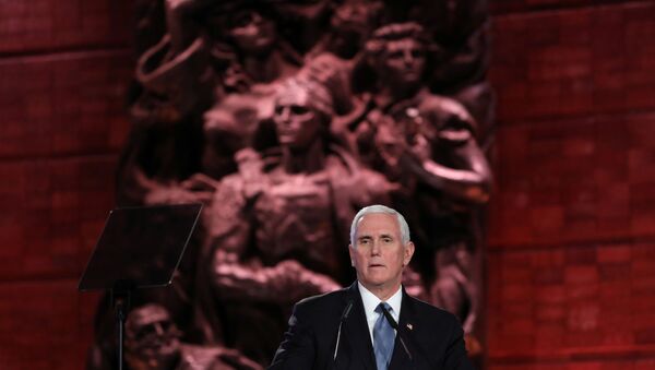 US Vice President Mike Pence Speaks During the Fifth World Holocaust Forum - Sputnik International