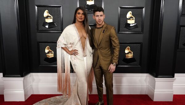 62nd Grammy Awards - Arrivals - Los Angeles, California, U.S., January 26, 2020 - Priyanka Chopra and Nick Jonas - Sputnik International