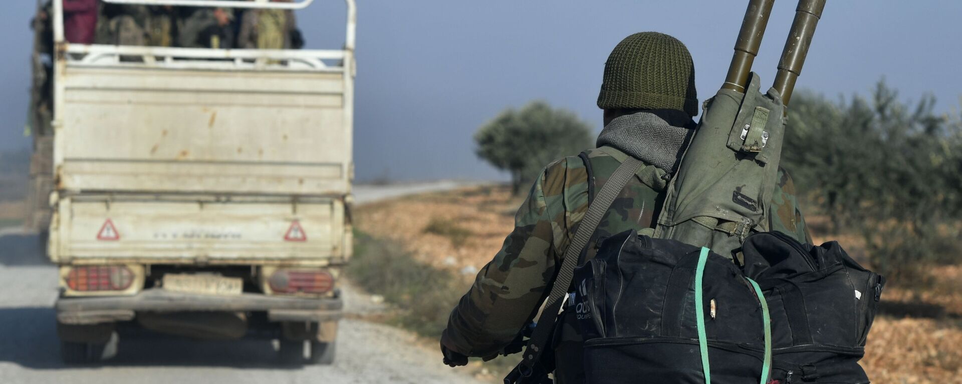 Soldiers of Syrian army are seen after the liberation of Jaranjaz town from militants, northwestern province of Idlib, Syria. Due to the location of Jarjanaz, this will enable the army to take control over the important Hama-Aleppo road in Idlib, which remains a terrorist stronghold. - Sputnik International, 1920, 07.09.2021