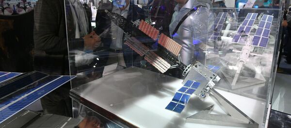 Model of prototype of the prospective space tug transport and energy module at the International Aviation and Space Salon in Zhukovsky, Moscow Region, August 2019. - Sputnik International