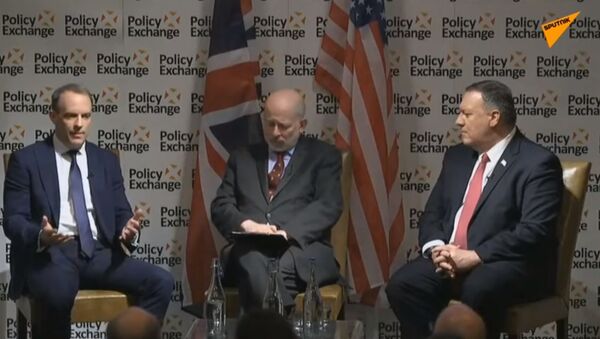 Dominic Raab and Mike Pompeo at Policy Exchange Think Tank 30 January 2020 - Sputnik International