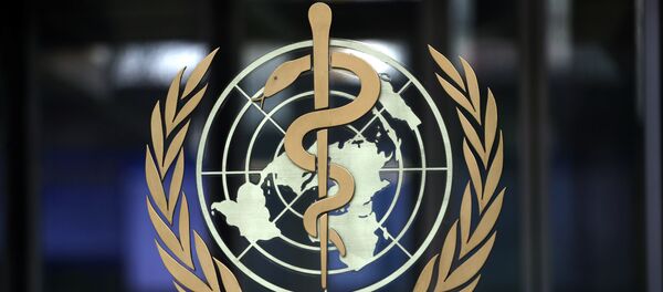 A logo is pictured on the headquarters of the World Health Orgnaization (WHO) - Sputnik International