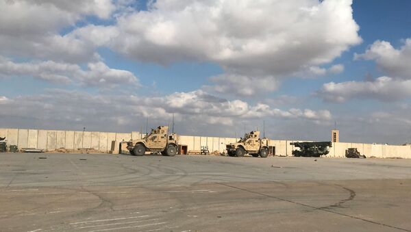 Military vehicles of U.S. soldiers are seen at Ain al-Asad air base in Anbar province, Iraq - Sputnik International