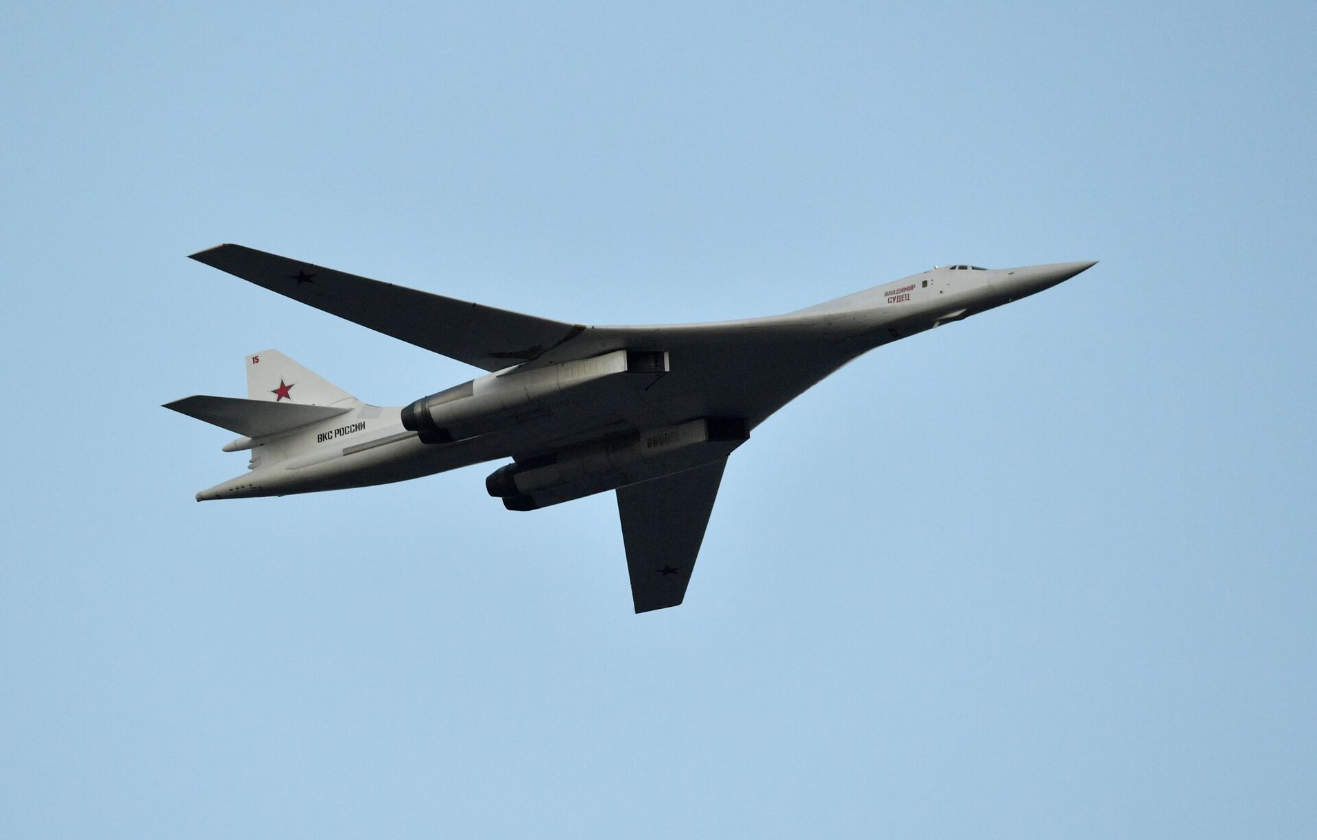 Russian Tu-160 (NATO reporting name: Blackjack) supersonic heavy strategic bomber - Sputnik International, 1920, 08.11.2022