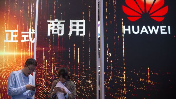 Huawei booth at the PT Expo technology conference in Beijing - Sputnik International