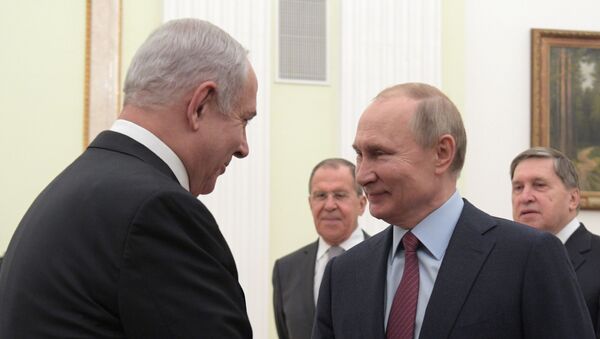 Russian President Vladimir Putin meets Israeli Prime Minister Benjamin Netanyahu in Moscow on 30 January 2020 - Sputnik International