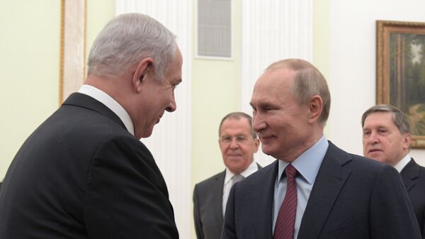 Russian President Vladimir Putin meets Israeli Prime Minister Benjamin Netanyahu in Moscow on 30 January 2020 - Sputnik International