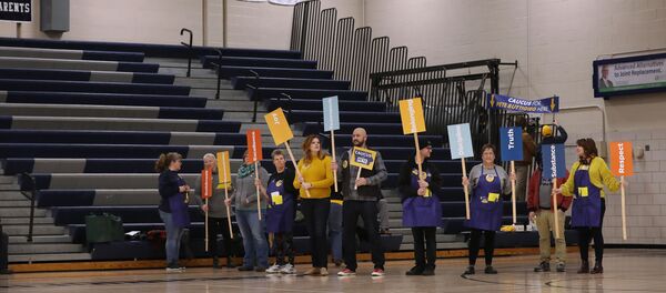 Preparation for caucusing in Des Moines, Iowa Preparation for caucusing in Des Moines, Iowa - Sputnik International