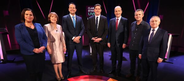 Irish politicians line up for a TV debate Irish politicians line up for a TV debate - Sputnik International