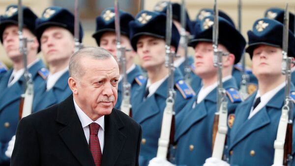 Turkish President Tayyip Erdogan at the Mariyinsky Palace in Kiev, Ukraine - Sputnik International