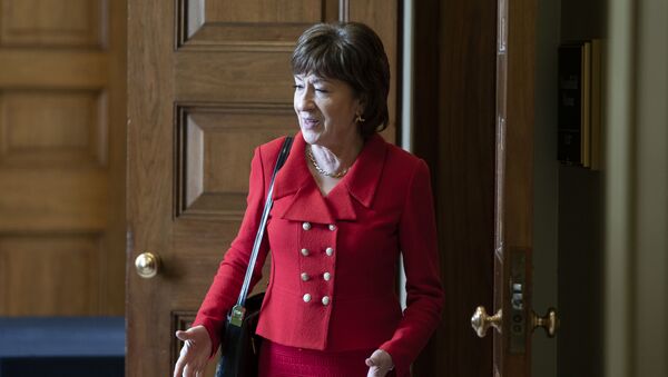  Senator Susan Collins (R-ME) departs a Senate policy lunch at the U.S. Capitol - Sputnik International