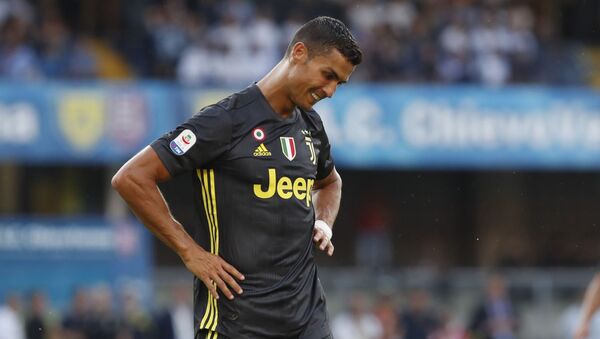 Juventus' Cristiano Ronaldo reacts during the Serie A soccer match between Chievo Verona and Juventus, at the Bentegodi Stadium in Verona, Italy - Sputnik International