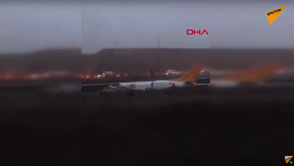 A passenger airliner has skidded off the runway at Istanbul's Sabiha Gokcen Airport - Sputnik International