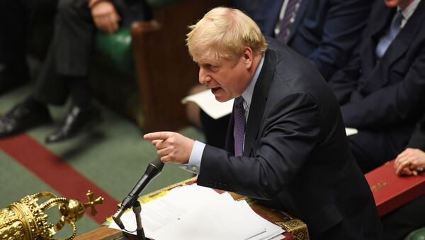 Britain's Prime Minister Boris Johnson speaks during a Prime Minister's Questions session in Parliament in London, Britain 5 February 2020.  - Sputnik International