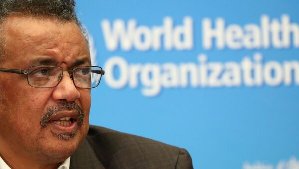 Director-General of the World Health Organization (WHO) Tedros Adhanom Ghebreyesus speaks during a news conference after a meeting of the Emergency Committee on the novel coronavirus (2019-nCoV) in Geneva, Switzerland 30 January 2020.  - Sputnik International
