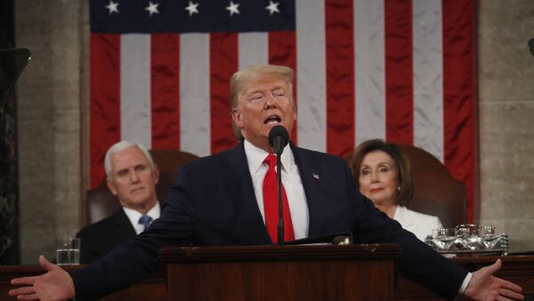 U.S. President Donald Trump delivers his State of the Union address to a joint session of the U.S. Congress in the House Chamber of the U.S. Capitol in Washington, U.S. February 4, 2020 - Sputnik International