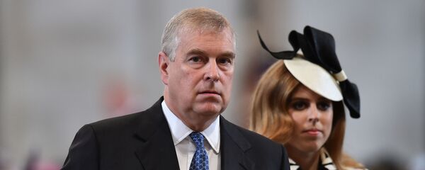 Britain's Prince Andrew and Princess Beatrice arrive for a National Service of Thanksgiving to mark the 90th birthday of Britain's Queen Elizabeth II at St Paul's Cathedral in London, Friday, 10 June 2016. Britain's Prince Andrew and Princess Beatrice arrive for a National Service of Thanksgiving to mark the 90th birthday of Britain's Queen Elizabeth II at St Paul's Cathedral in London, Friday, 10 June 2016. - Sputnik International