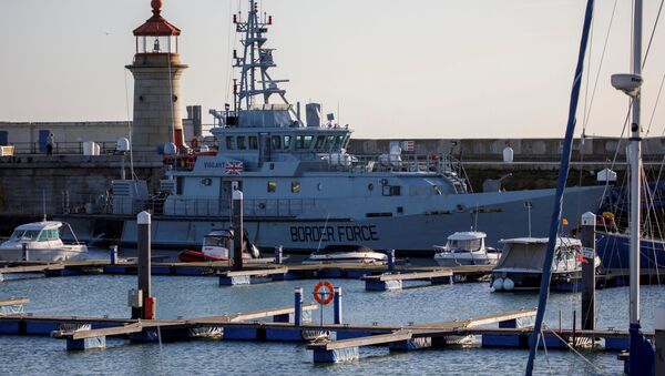 UK Border Force vessel HMC Vigilant sits moored to the quayside in the Harbour in Ramsgate, south east England on January 8, 2019 - Sputnik International