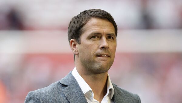 Former player turned television pundit Michael Owen is seen before Liverpool's English Premier League soccer match against Manchester United at Anfield Stadium - Sputnik International