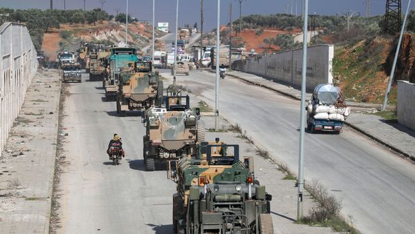 Turkish Military Convoy Passes Near Idlib - Sputnik International