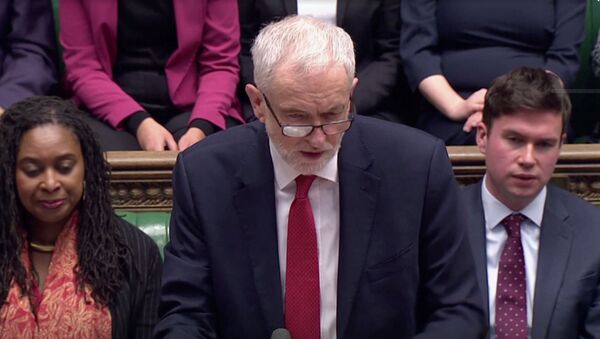 Britain's Labour Party leader Jeremy Corbyn speaks during the weekly question time debate at the Parliament in London, Britain, January 29, 2020 - Sputnik International