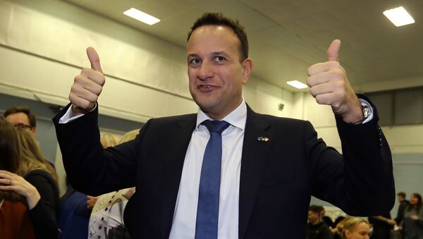 Irish Prime Minister Leo Varadkar reacts after the announcement of voting results, at a count centre during Ireland's national election, in Citywest, near Dublin, Ireland, February 9, 2020 - Sputnik International