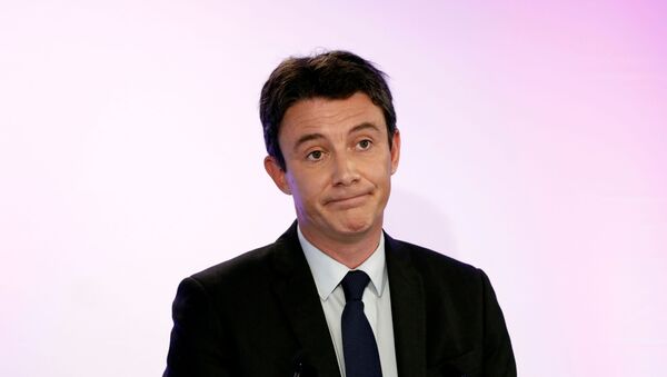 Former French government spokesperson and La Republique en Marche (LREM) candidate for the upcoming Paris 2020 mayoral election Benjamin Griveaux attends a news conference in Paris, France, February 5, 2020. Picture taken February 5, 2020. Picture taken February 5, 2020 - Sputnik International