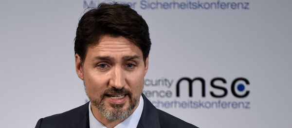 Justin Trudeau, Prime Minister of Canada speaks on the first day of the Munich Security Conference in Munich, Germany, Friday, Feb. 14, 2020. - Sputnik International
