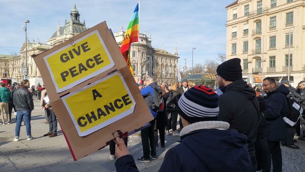 Activists rally in Bavarian capital against Munich Security Conference, 15 February 2020 - Sputnik International