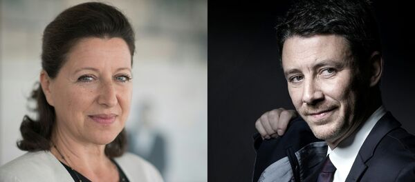 This combination of pictures created on February 16, 2020 shows French Minister for Solidarity and Health Agnes Buzyn (L) posing in her office during a photo session in Paris, on September 17, 2018, and LREM political movement's spokesperson Benjamin Griveaux posing during a photo session on October 14, 2016 in Paris This combination of pictures created on February 16, 2020 shows French Minister for Solidarity and Health Agnes Buzyn (L) posing in her office during a photo session in Paris, on September 17, 2018, and LREM political movement's spokesperson Benjamin Griveaux posing during a photo session on October 14, 2016 in Paris - Sputnik International