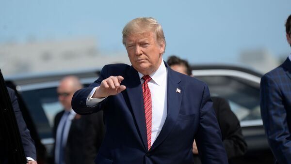 U.S. President Donald Trump arrives to the NASCAR Daytona 500 in Daytona Beach, Florida, U.S., February 16, 2020. - Sputnik International
