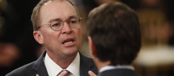 White House acting chief of staff Mick Mulvaney mingles with other attendees in the in the East Room of the the White House White House acting chief of staff Mick Mulvaney mingles with other attendees in the in the East Room of the the White House - Sputnik International