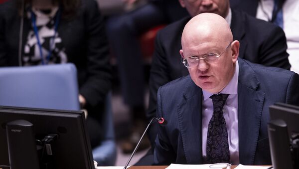 Russian Ambassador to the United Nations Vasily Nebenzya on April 10, 2019 in New York City - Sputnik International