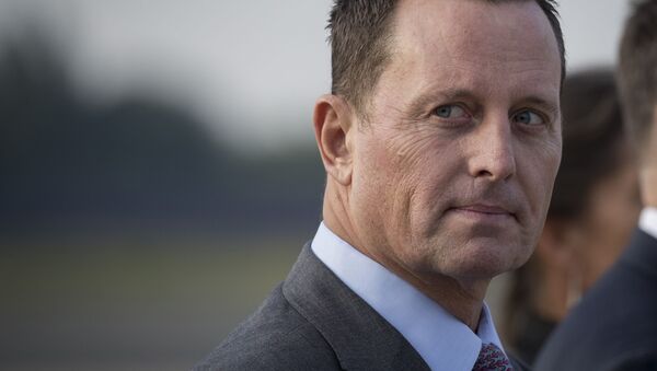 (FILES) In this file photo taken on May 31, 2019 US ambassador to Germany Richard Grenell awaits the arrival of US Secretary of State at Tegel airport in Berlin - Sputnik International
