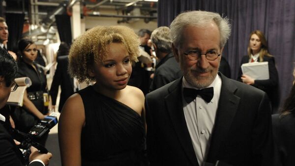 Steven Spielberg and daughter Mikaela George Spielberg are seen backstage at the 81st Academy Awards, 22 February 2009, in Hollywood, California - Sputnik International