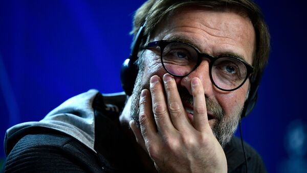 Liverpool's German manager Jurgen Klopp holds a press conference at the Wanda Metropolitano stadium in Madrid on February 17, 2020 on the eve of their Champions League football match against Club Atletico de Madrid - Sputnik International