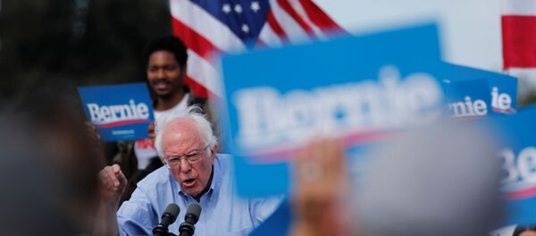 Democratic U.S. presidential candidate Senator Bernie Sanders speaks during a Get Out the Early Vote campaign rally in Santa Ana, California, U.S., February 21, 2020 Democratic U.S. presidential candidate Senator Bernie Sanders speaks during a Get Out the Early Vote campaign rally in Santa Ana, California, U.S., February 21, 2020 - Sputnik International
