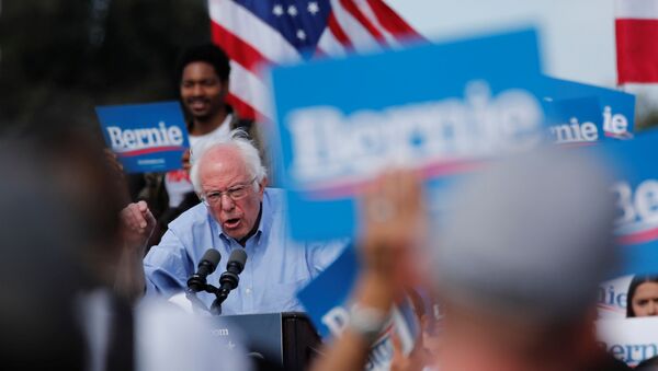 Democratic US presidential candidate Senator Bernie Sanders speaks during a Get Out the Early Vote campaign rally in Santa Ana, California, US, 21 February 2020 - Sputnik International