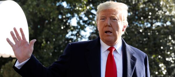 U.S. President Donald Trump waves to the media on the South Lawn of the White House in Washington, U.S., before his departure to India, February 23, 2020.  - Sputnik International
