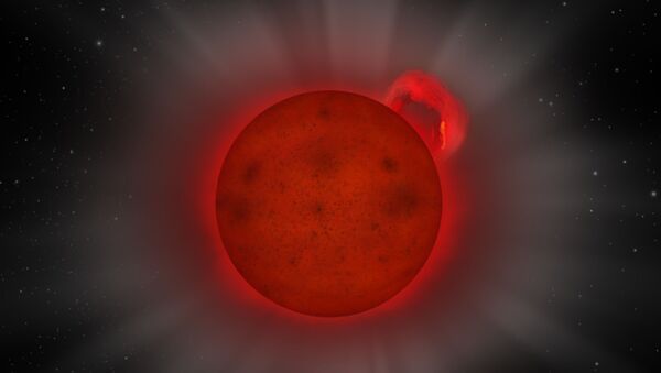 Artist's impression of an L dwarf star, a star with so little mass that it is only just above the boundary of actually being a star, caught in the act of emitting an enormous ‘super flare’ of X-rays, as detected by ESA's XMM-Newton X-ray space observatory. - Sputnik International