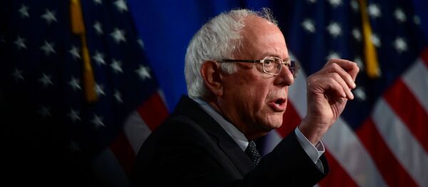 U.S. presidential candidate Senator Bernie Sanders (I-VT) delivers a speech to defend his support for a sweeping Medicare for All healthcare plan at George Washington University in Washington, U.S., July 17, 2019 - Sputnik International