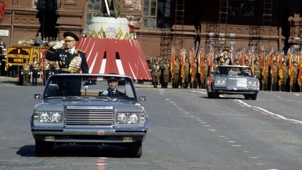 Marshal Dmitry Yazov During a Parade in Red Square Celebrating the 45th anniversary of Victory Day. - Sputnik International