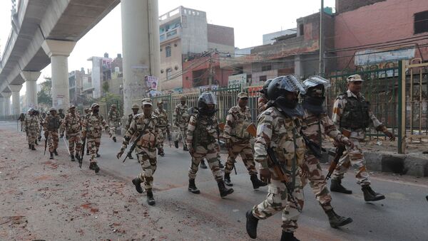 Police at protests in Delhi - Sputnik International